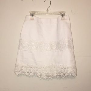 Lace flower High Wasted J Crew Skirt